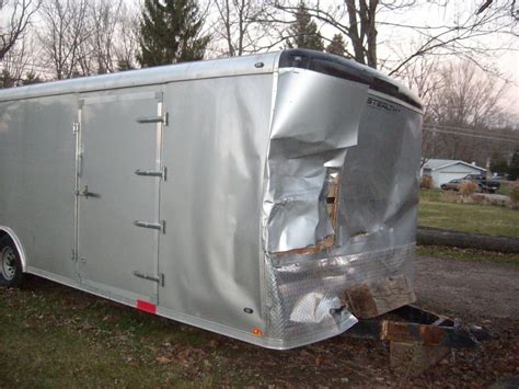 enclosed trailer sheet metal repair|how to replace enclosed trailer panel.